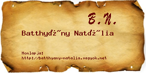 Batthyány Natália névjegykártya